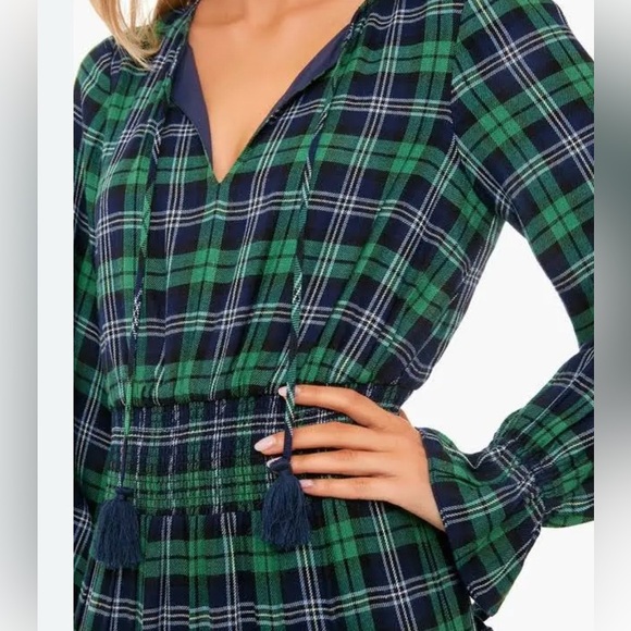 Sail to Sable smocked waist plaid dress size S - Picture 2 of 7